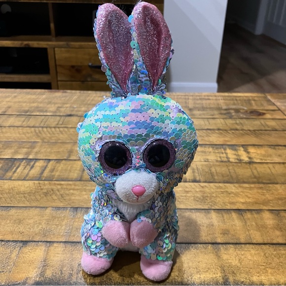 3/$18 | TY Beanie Boos | Raindrop easter sequin style bunny - Picture 1 of 8